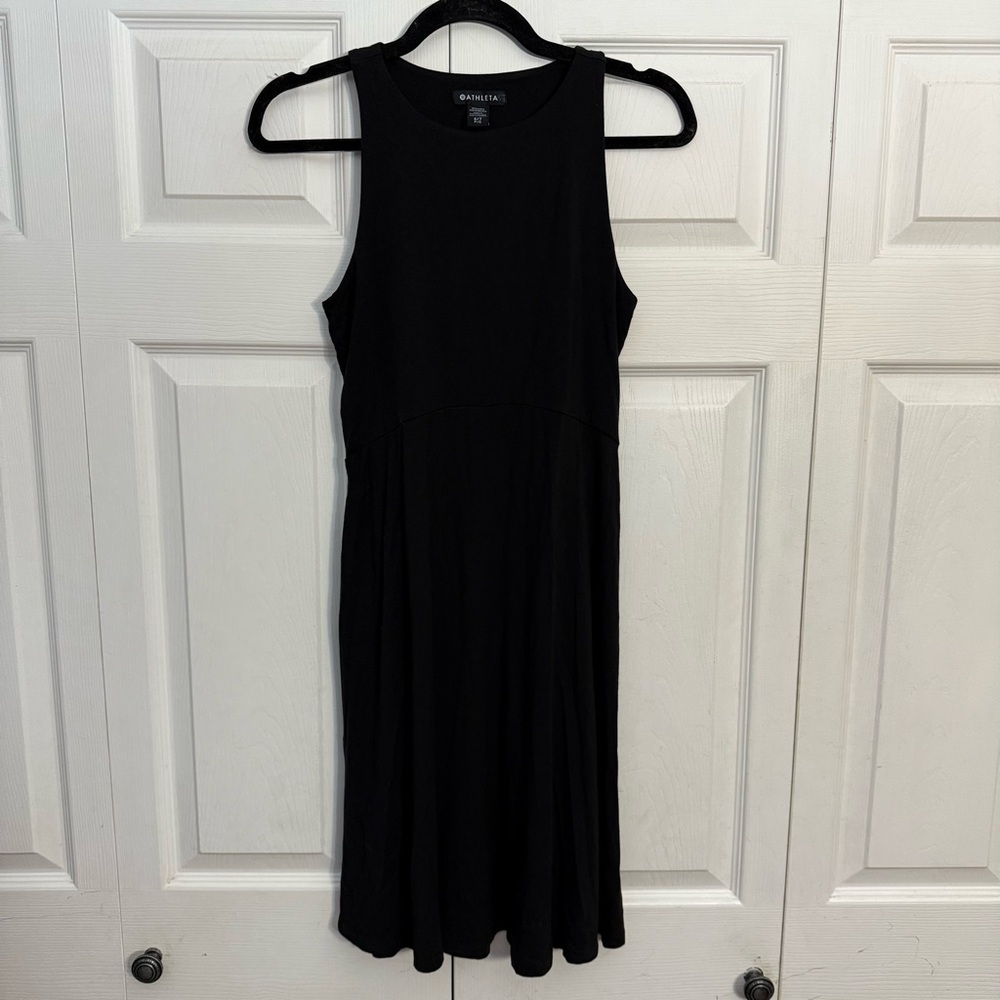 Athleta Black Modal Sleeveless Athleisure Comfy Casual Dress Small Tall